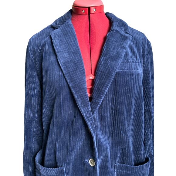 Lands End Women’s Size XL Blue Corduroy Blazer Jacket New‎ - Picture 6 of 8